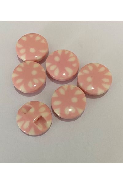 Öztürk Spotted Polyester Baby Button 1.5cm Pack of 6