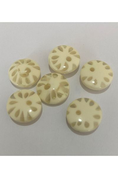Öztürk Spotted Polyester Baby Button 1.5cm Pack of 6