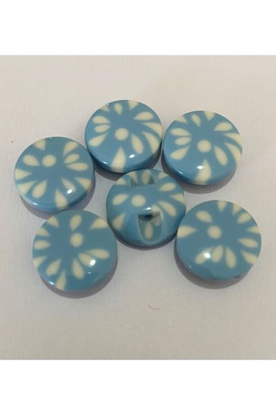 Öztürk Spotted Polyester Baby Button 1.5cm Pack of 6