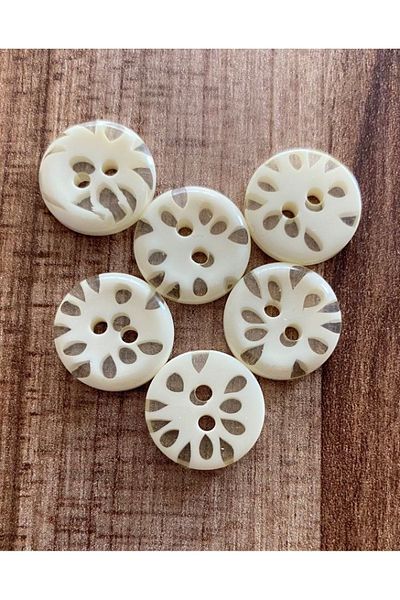 Öztürk Spotted Polyester Baby Button 1.5cm Pack of 6