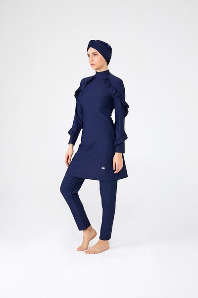 Adasea Γυναικείο μαγιό Lycra Ruffle Design Full Covered Hijab 4104