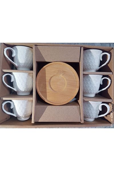 Duman Bamboo Patterned 6-Piece Coffee Cup Tk