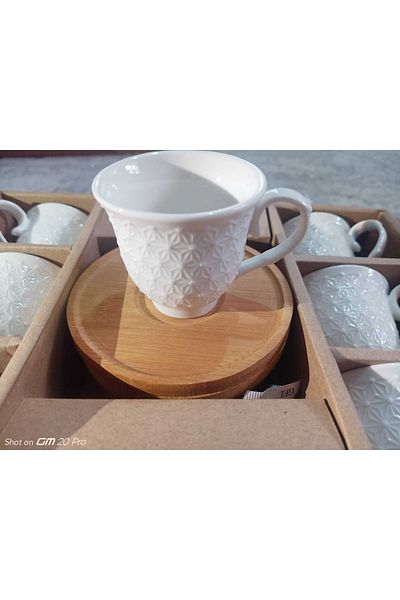 Duman Bamboo Patterned 6-Piece Coffee Cup Tk