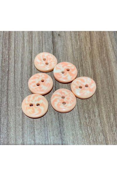 Öztürk Wave Patterned Baby Button. 1.5cm 6 Pack