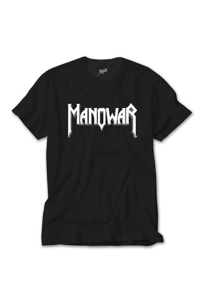 Z zepplin Tricou negru Manowar Logo Classic 2