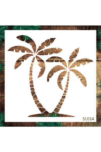 STENCİLTASARIM Stencil Tasarım Sl014 Palmiye- Dekoratif Duvar, Fayans Ve Eşya...