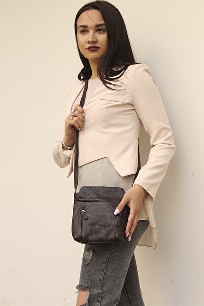 volk Hakiki Deri Omuz Çantası En:20 Boy:16 Körük:5 V-b-cn-kv-065