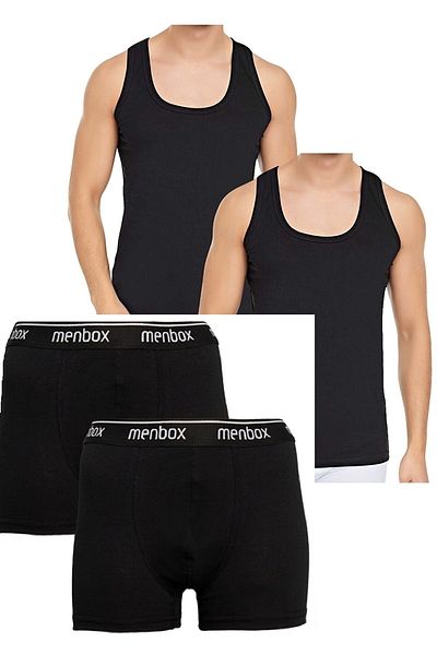 Marjinal Tekstil Economy Pack of 4 - 100% βαμβακερό κλασικό εσώρουχο και μπόξερ 2 τμχ