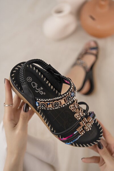 Khayt Begonia Anatomical Orthopedic Sole Fashion Stoned Daily Women's Sandals