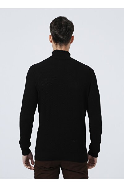 Fabrika Turtleneck Basic Black Men's Sweater - Benson-Y