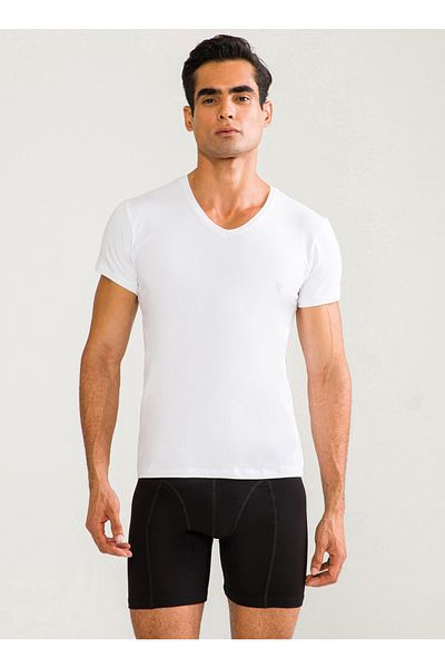 D'S Damat Tricou alb pentru bărbați