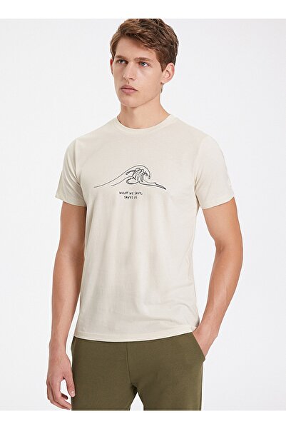 WESTMARK LONDON Men's Beige Raw Cotton Protect T-shirt