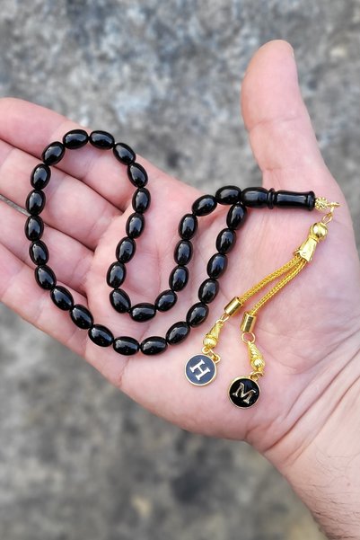 OTTOTESBİH Lettered Rosary, Gift for Father Rosary, Rosary Box, Oltu Rosary
