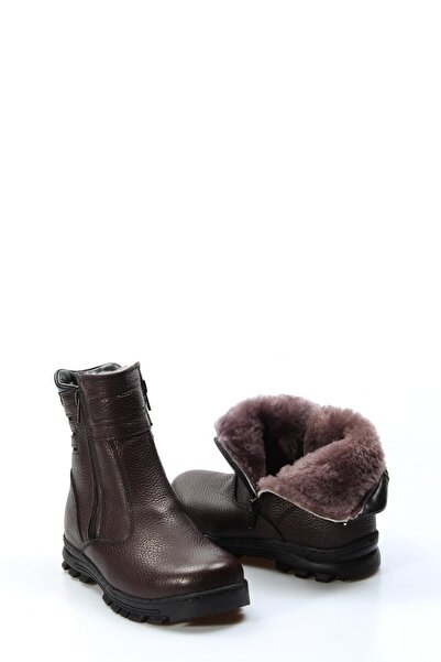 Ayakkabıhane Cizme clasice pentru copii, unisex, maro, cu fermoar, din piele ...