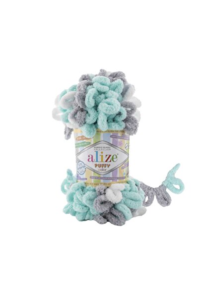 Alize 6408 Model Puffy Color Hand Knitting Lanyard - 100 Gr