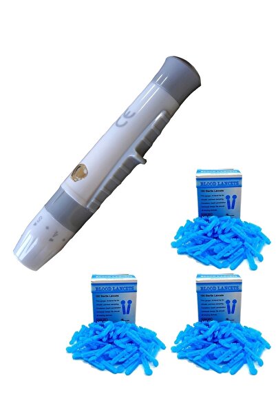 Optima 1 Adet Parmak Delme Kalemi + 300 Adet Lanset