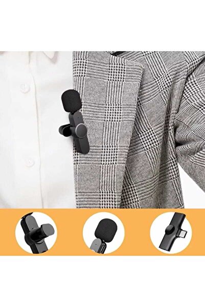 Voground Kablosuz Yaka Mikrofonu Mikrofon Taşınabilir Ses Video Kayıt Ipone Ve Typ-c Microfon 38