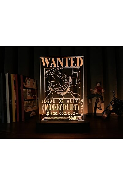 PETRADESIGN One Piece - Wanted D Luffy Anime Masa Lambası