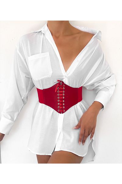 coaksco String Corset Red