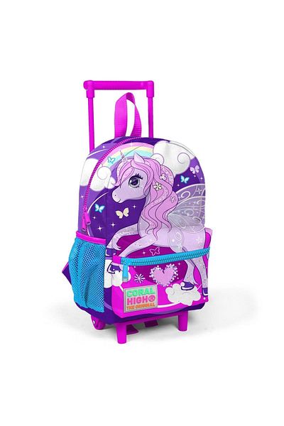 Coral High Geantă pentru grădiniță pentru copii, violet, roz, unicorn cu model 24009