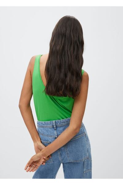 MANGO Woman Askılı Dökümlü Üst