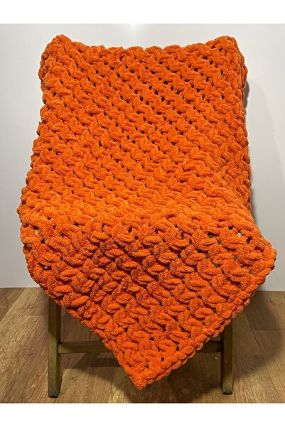 Alize Puffy Hand Knitted Baby Blanket