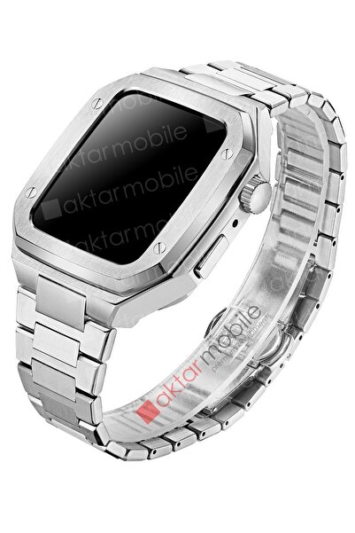 AktarMobile Watch Se 44 Mm Uyumlu Luxury Modifikasyon Kiti Hublot Tasarım Pas...