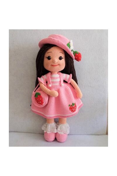 Toyscity Çilek Kız Esra Amigurumi Organik Oyuncak Amigurumi Organik Oyuncak
