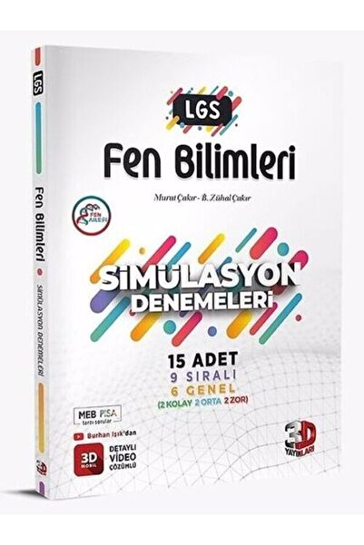 3D Yayınları 8. Sınıf Lgs Fen Bilimleri Simülasyon Deneme Sınavı