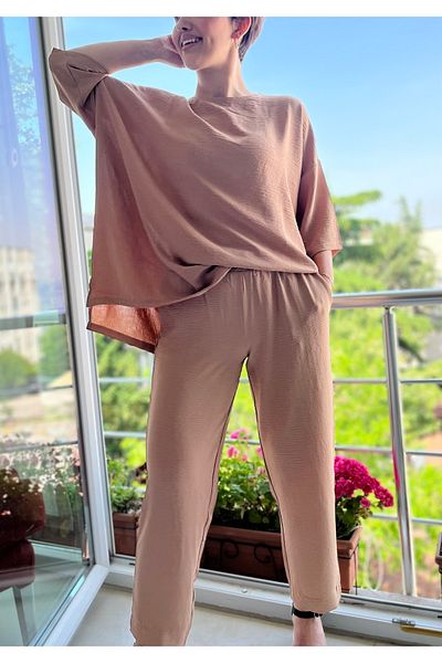 soBasic Biscuit Lenjerie Viscoza Set Dublu Confort
