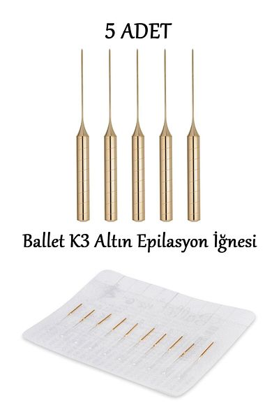 Ballet 5 Pieces K3 Gold Hair Removal Needle Original K3 Gold Needle