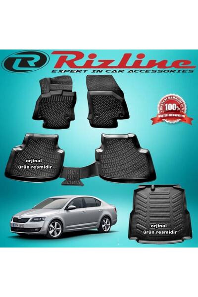 Rizline Skoda Octavia 3d Paspas+bagaj Havuz Siyah 2013-2019 Arası