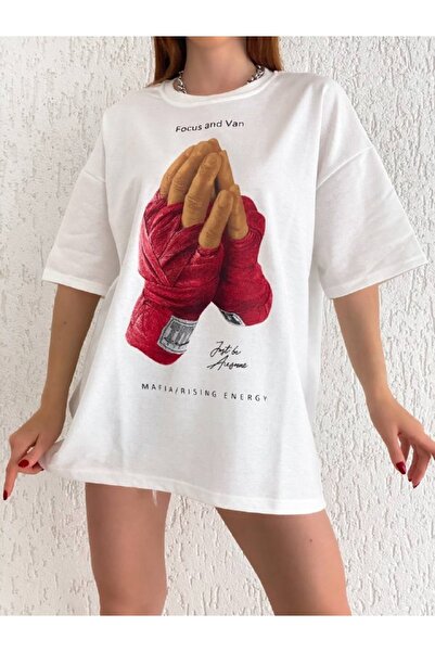 MODA تي شيرت مطبوع مقاس كبير من Trendim