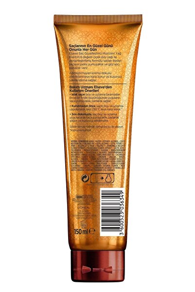 ELSEVE L'oréal Paris Mucizevi Yağ Saç Güzelleştirici Krem 150 ml - Kuru Ve Sert Saçlar 13727