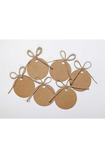 Vice Kraft Fiyat / Hediye Etiketi / Jüt (hasır) Ipli 50 Adet Etiket (5 Cm)