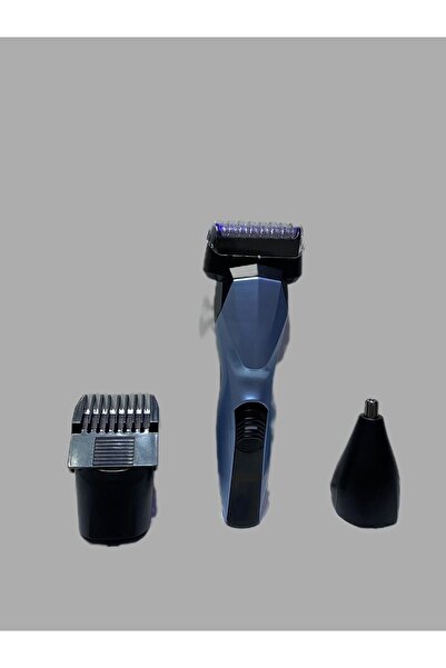 3'lü Set Saç Sakal Kesme Tıraş Traş Makinesi Burun Kılı Alma 3ü1 Pro Model Erkek Bakım Set