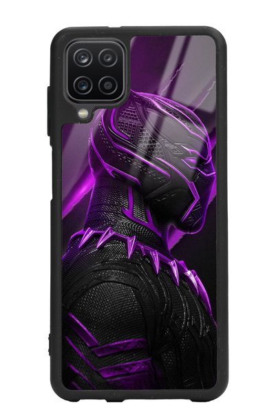 Spoyi Samsung A12 Black Panther Design Glossy Phone Case