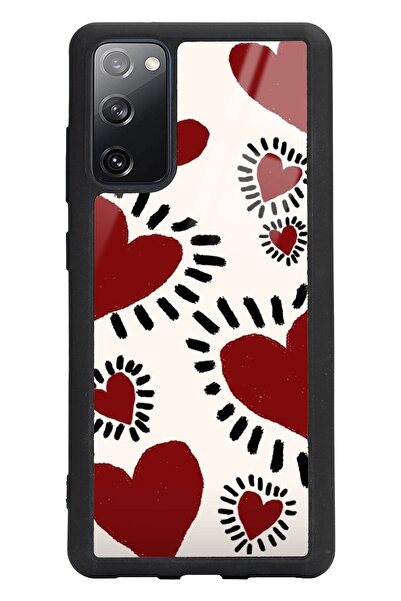 Spoyi Samsung S20 Fe Brush Heart Tasarımlı Glossy Telefon Kılıfı