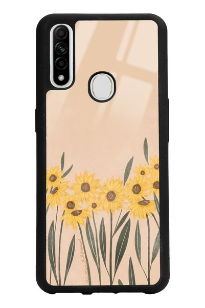Spoyi Oppo A31 Watercolor Sunflower Design Glossy Phone Case