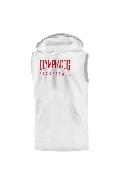 usateamfans Λευκό Ολυμπιακό Μπάσκετ Φούτερ - Ανδρικό, Αμάνικο