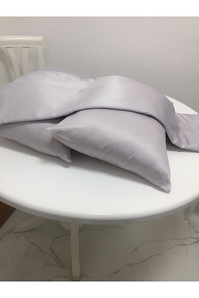 Finezza Flora Cotton Satin Light Gray Sheet & Pillow Set 3 Pieces - 667