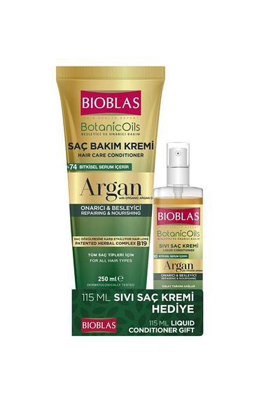 Bioblas Botanics Oil Argan Oil Hair Care Cream 250ml 115 Ml Liquid Conditioner Gift!!!