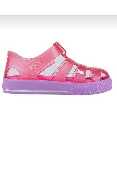 IGOR S10270 Bicolor Star Kids Sandals Fuchsia Purple