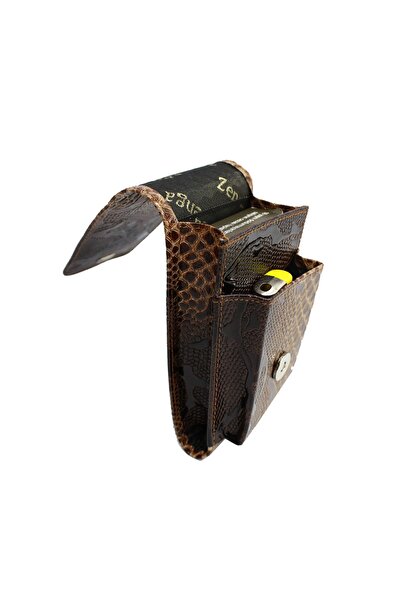 Fiyaka Zenga 903_r 100% Genuine Leather Cigarette Holder Brown