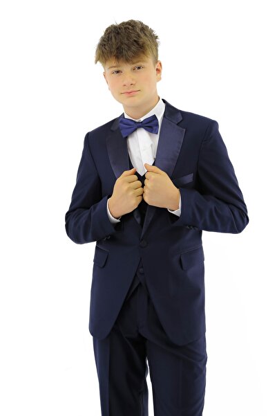 SIRRI Erkek Çocuk Tuxedo Takım Elbise Ceket Yelek Pantolon Ve Papyon 4 Parça Takım