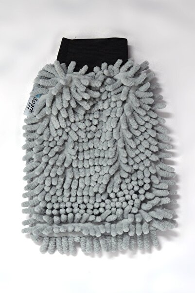 Spark 2'li Set Mikrofiber Büyük Boy Peluş Oto Kurulama Bezi Ve Şönil Temizlik Eldiveni