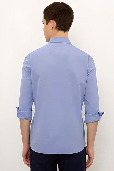 U.S. Polo Assn. Μπλε ανδρικό πουκάμισο