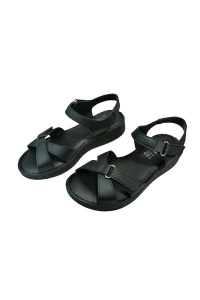 Ayzen Black And Powder Soft Sole Daily Walking Sandals