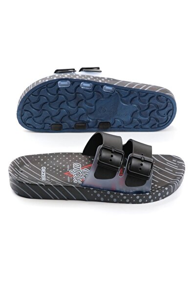 GEZER Yazlık Iki Toka Kaydırmaz Taban Erkek Terlik