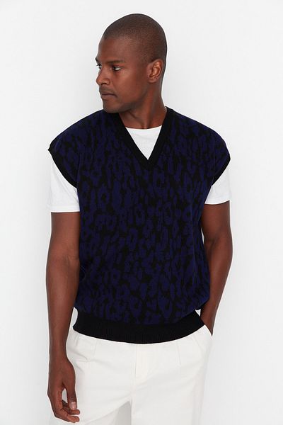 Trendyol Collection Sweater Vest - Black - Oversize